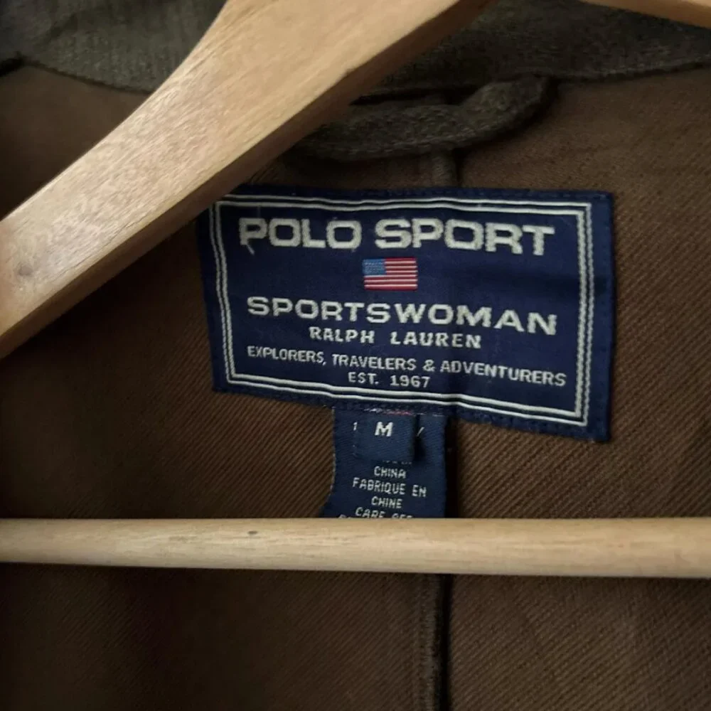 1990s Polo Ralph Lauren Wool Jacket | Vintage Green Sport Coat with Pockets - Picture 10 of 11